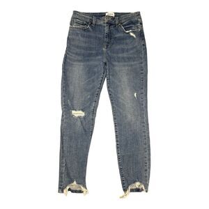 Pistola Blue Distressed Ankle Jeans